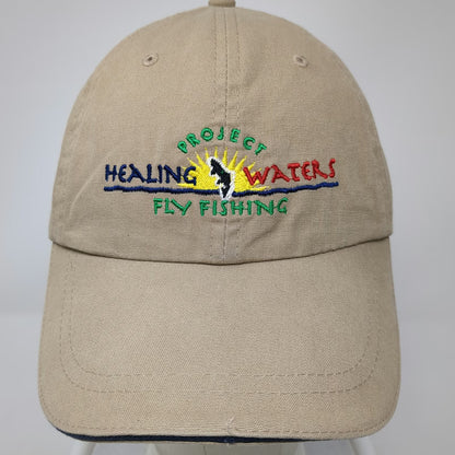 Beige One Size Baseball Cap Project Healing Waters Fly Fishing Strapback Hat