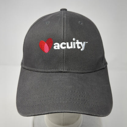 Acuity Strapback Hat Gray One Size Adjustable Embroidered Cap America