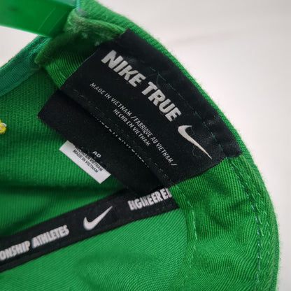 Nike Oregon Ducks NCAA Snapback Hat Green Yellow Silver One Size Metallic Brim