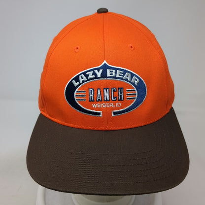 Otto Baseball Cap Orange One Size Lazy Bear Ranch Weiser Idaho Strapback Hat