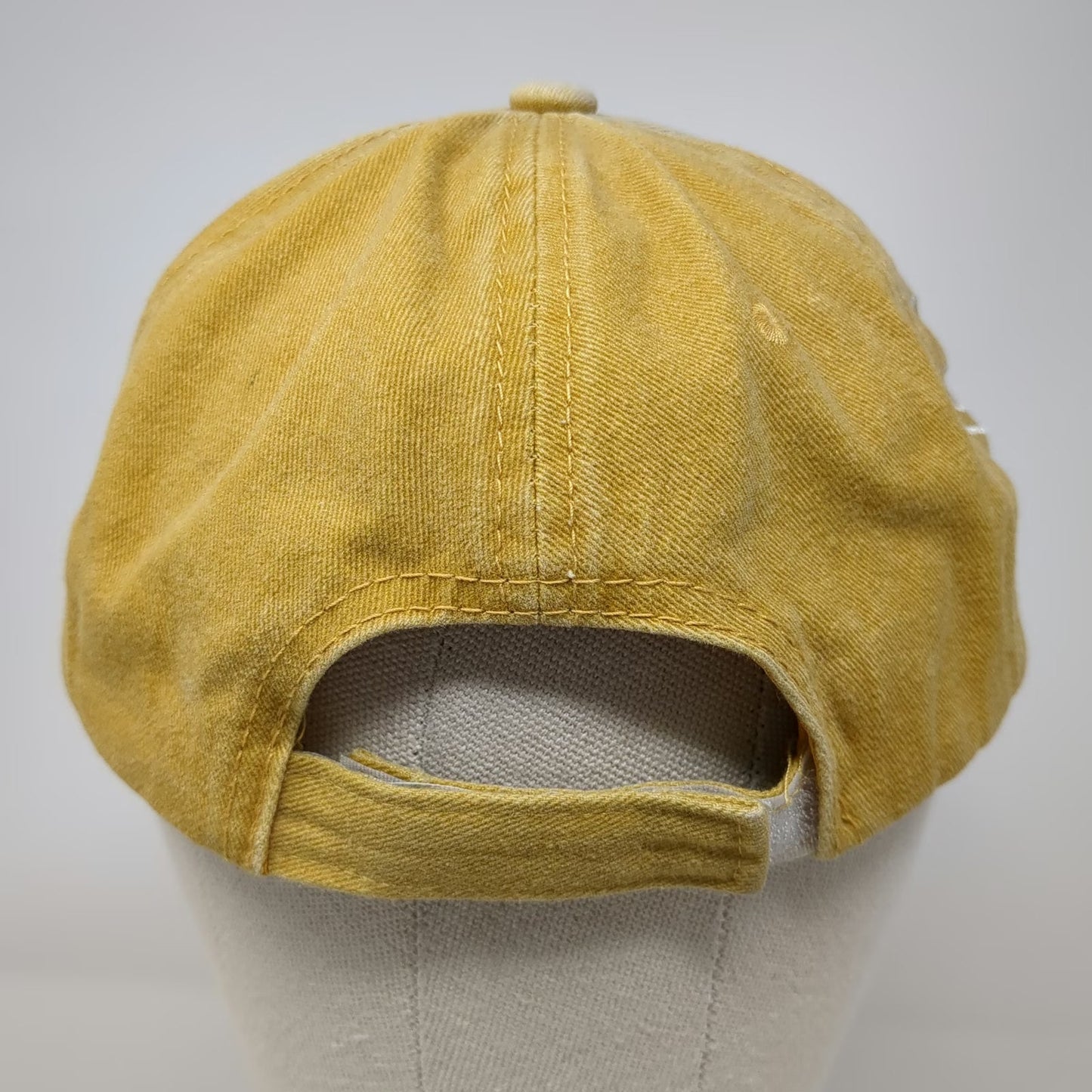 Baseball Cap Yellow One Size Sicilia Trinacria Washed Cotton Strapback Italy Hat
