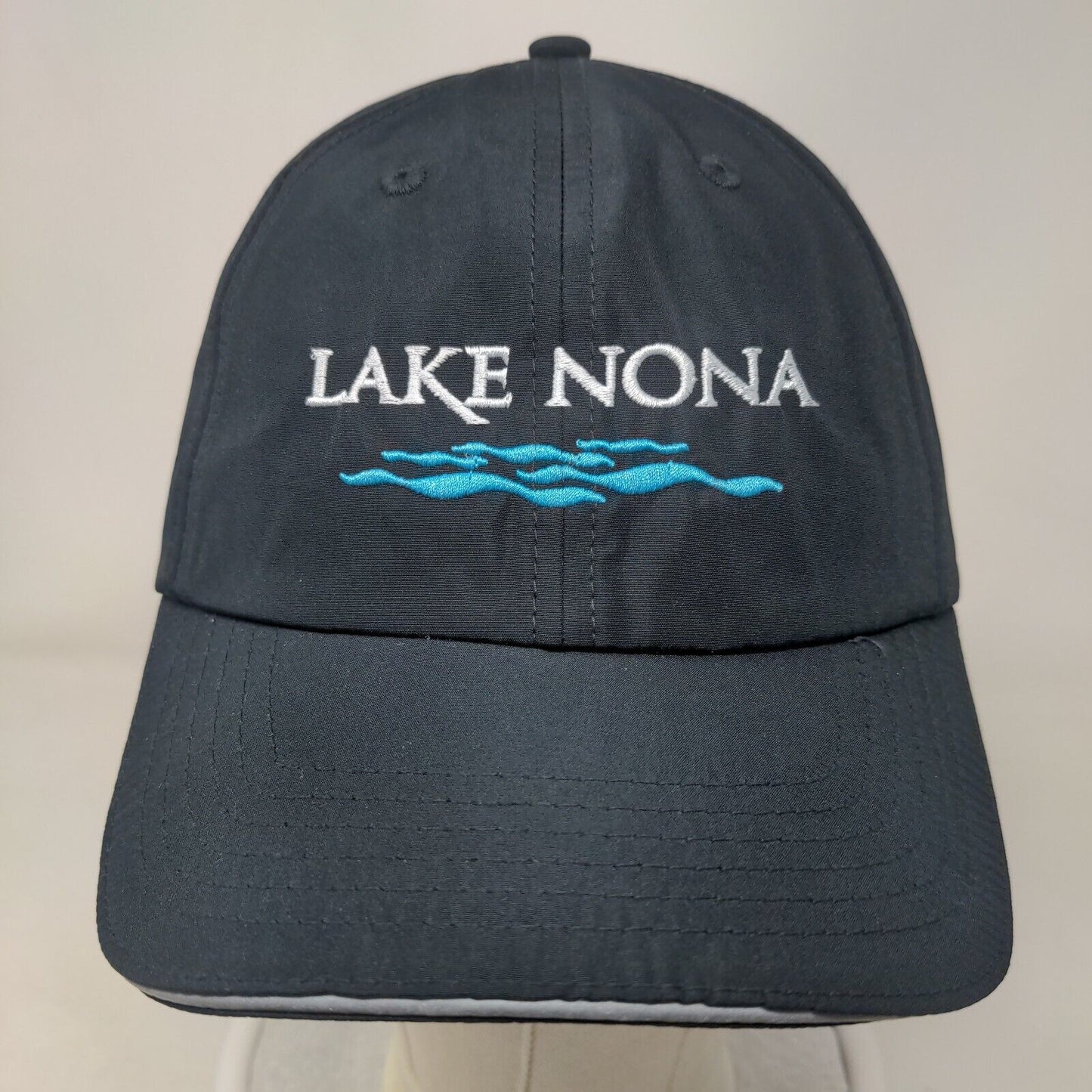 Lake Nona Strapback Hat Blue One Size Embroidered Adjustable 6 Panel