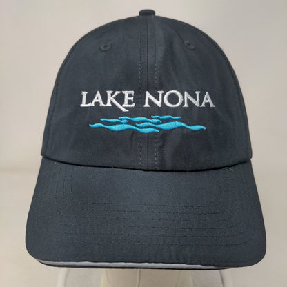 Lake Nona Strapback Hat Blue One Size Embroidered Adjustable 6 Panel