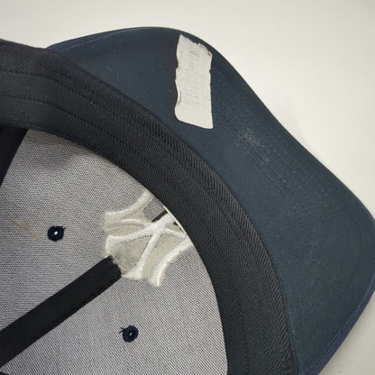 New York Yankees MLB OC Sports Snapback Hat Blue One Size Laser Cut Mesh Logo