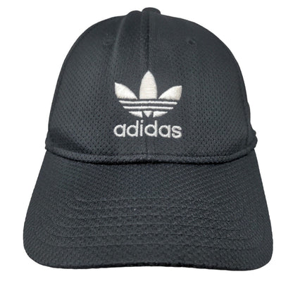 Adidas Fitted Hat Black S/M Lightweight Breathable Embroidered