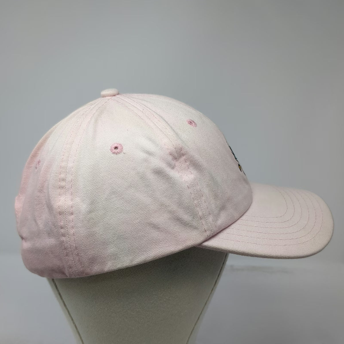 Empyre Baseball Cap Pink One Size Embroidered Eye Graphic Slideback Cotton Hat
