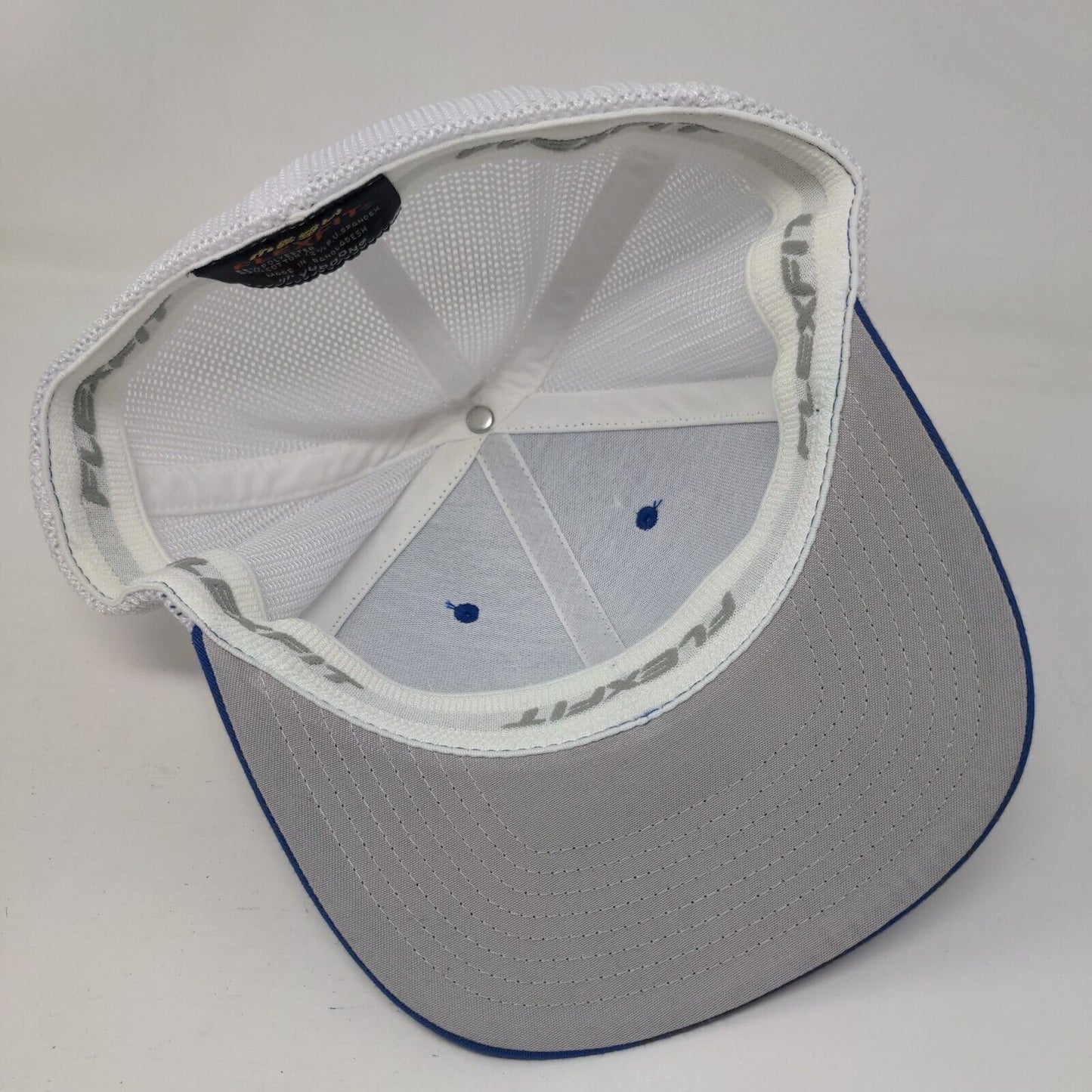 Bluewater Fitted Trucker Hat Blue One Size Mesh Flexfit Yupoong 6 Panel