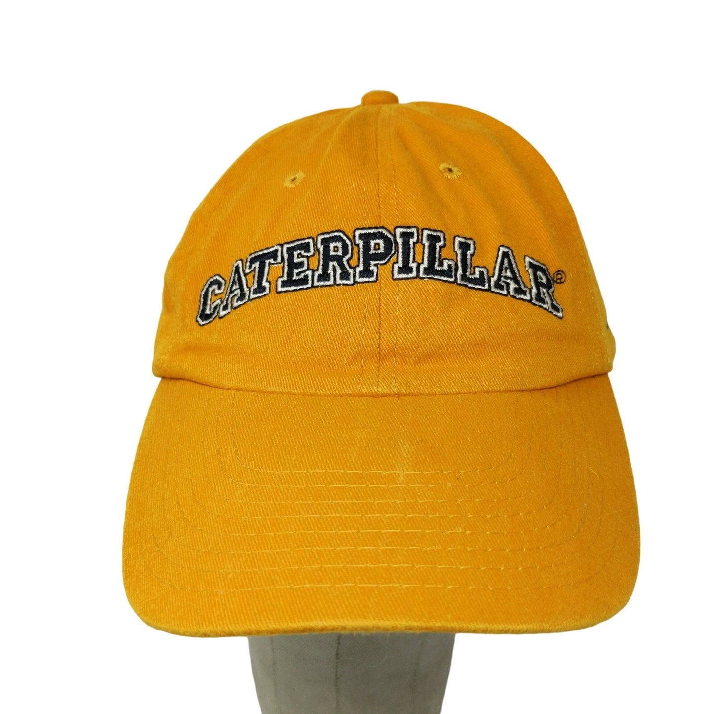 CAT Caterpillar Malaga Slideback Hat Embroidered Spell Out Yellow