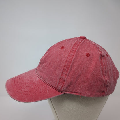 Unbranded Strapback Baseball Cap Red One Size Adjustable 6 Panel Blank
