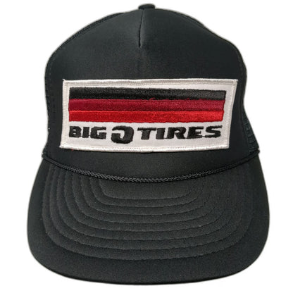 Nissin Cap Trucker Hat Black One Size Big O Tires Patch Mesh Back Snapback