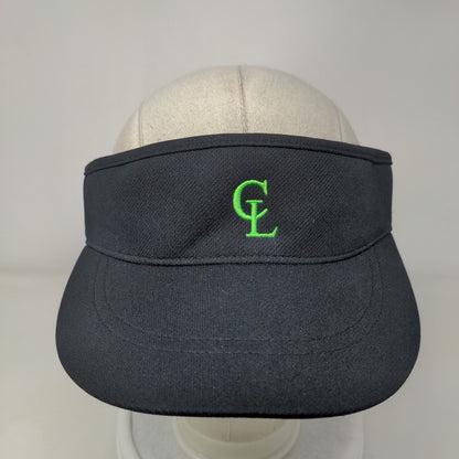 CL Strapback Sun Visor Cap Black OS Adjustable Embroidered Pacific Headwear
