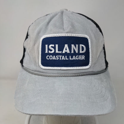 Island Coastal Lager Fitted Trucker Hat Multicolor One Size Mesh Back Rope