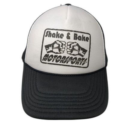 Otto Trucker Hat Black White One Size Shake & Bake Motorsports Mesh Snapback