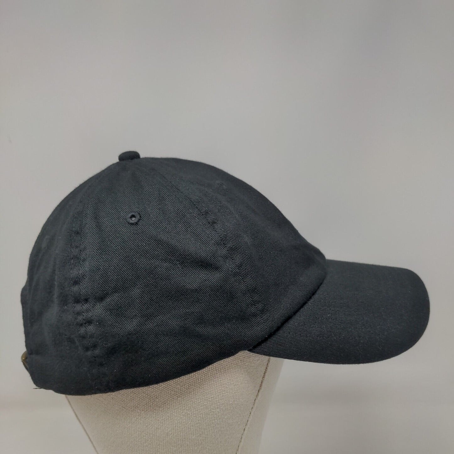 Monogram Slideback Hat Black One Size Embroidered Adjustable 6 Panel