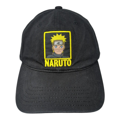 Naruto Shippuden Slideback Hat Black One Size Adjustable Embroidered