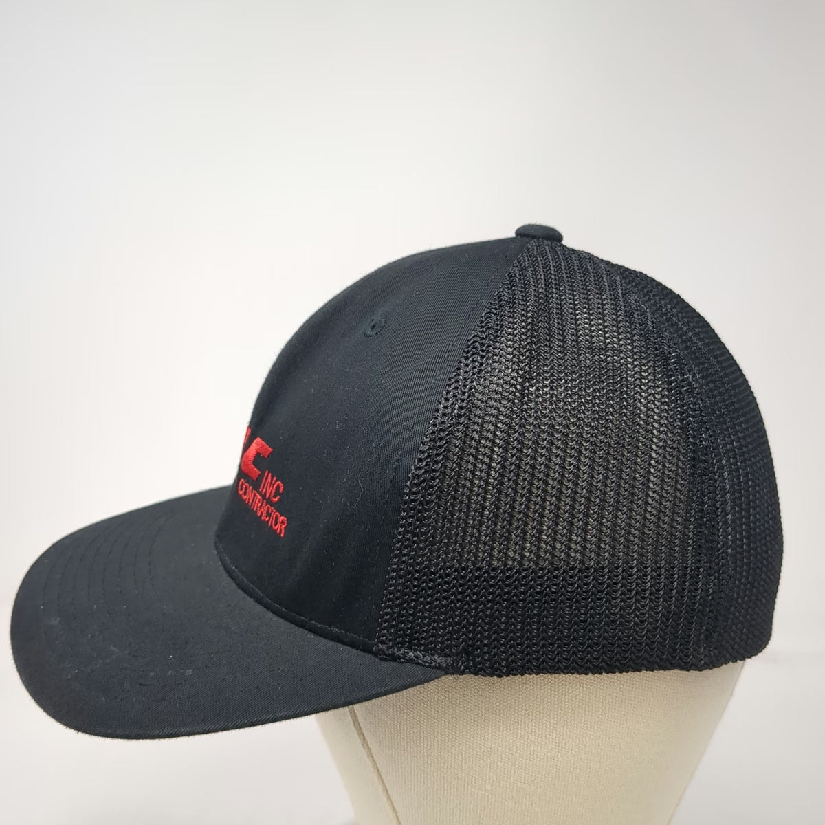 Port Authority Baseball Cap Black XL YMC Inc Mechanical Contractor Mesh Hat