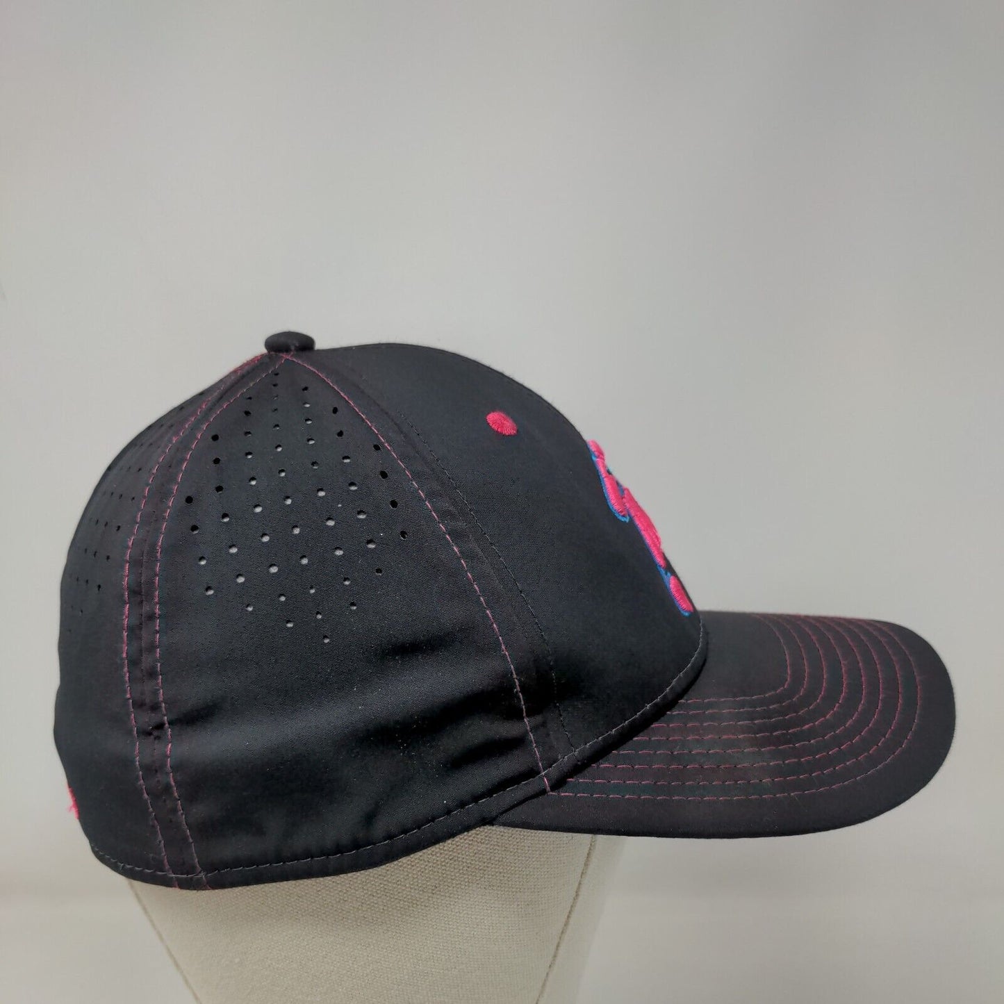 P Florida Prime Sports Fitted Hat Black M/L Embroidered Dome Headwear Co.