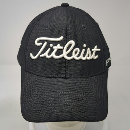 Titleist New Era Cap Black White L Pro V1 FootJoy Stretch Fit Spandex Golf Hat