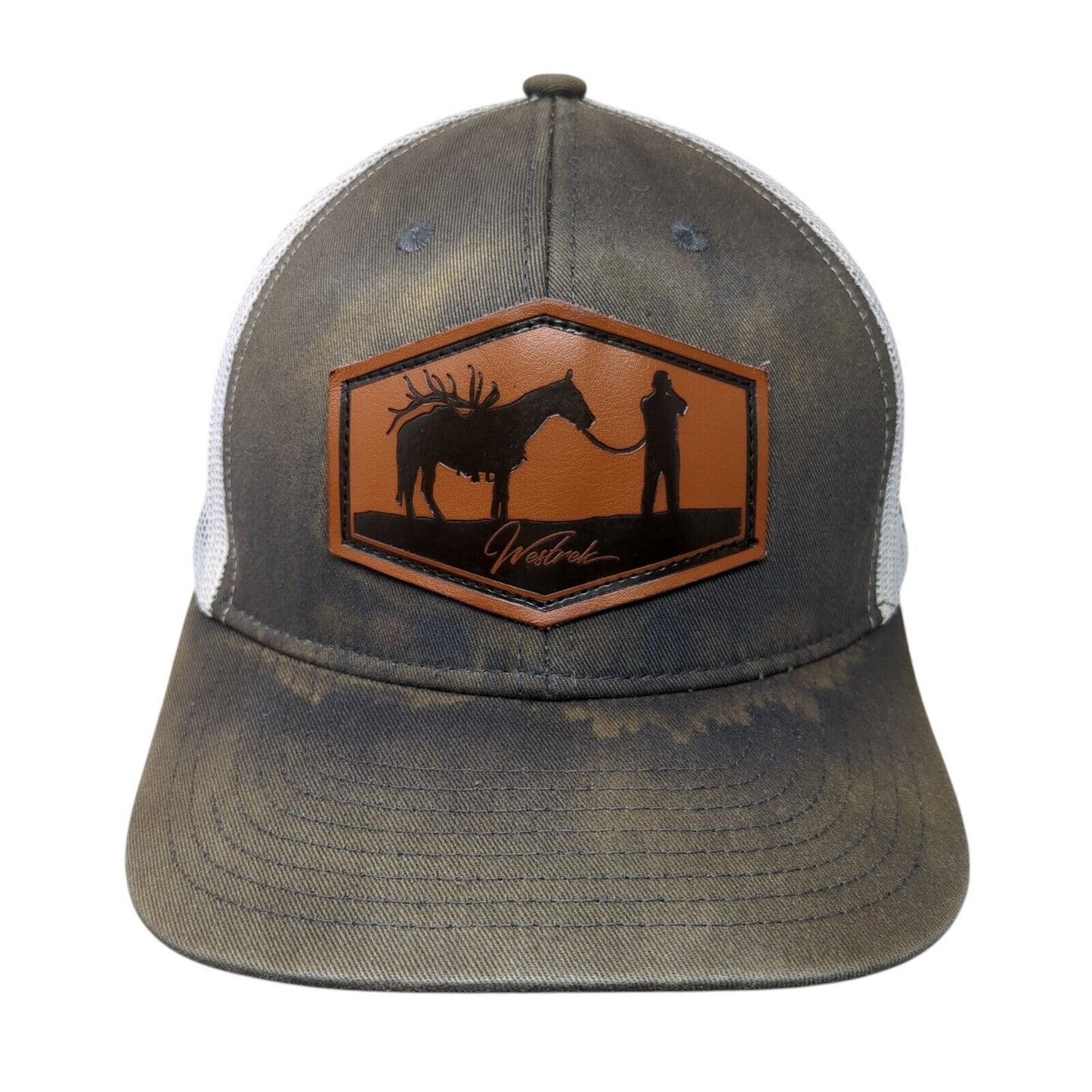 Westrek Patch Snapback Mesh Back Trucker Hat Black One Size Adjustable