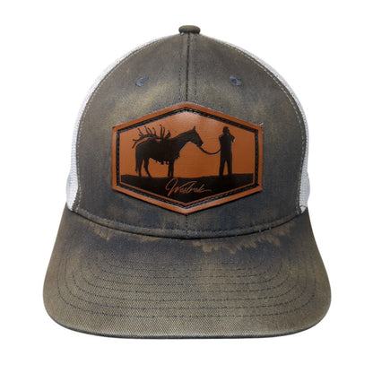 Westrek Patch Snapback Mesh Back Trucker Hat Black One Size Adjustable