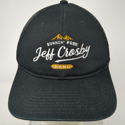 Port Authority Trucker Hat Black One Size Jeff Crosby Band Runnin Free Snapback
