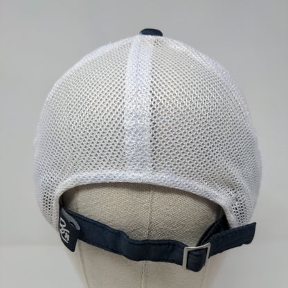 Live Lucky Slideback Trucker Hat Blue OSFA Adjustable Mesh Back Black Clover