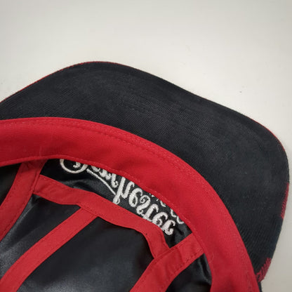 Red Black Buffalo Plaid 5 Panel Hat Dorchester Brewing Co One Size Slideback