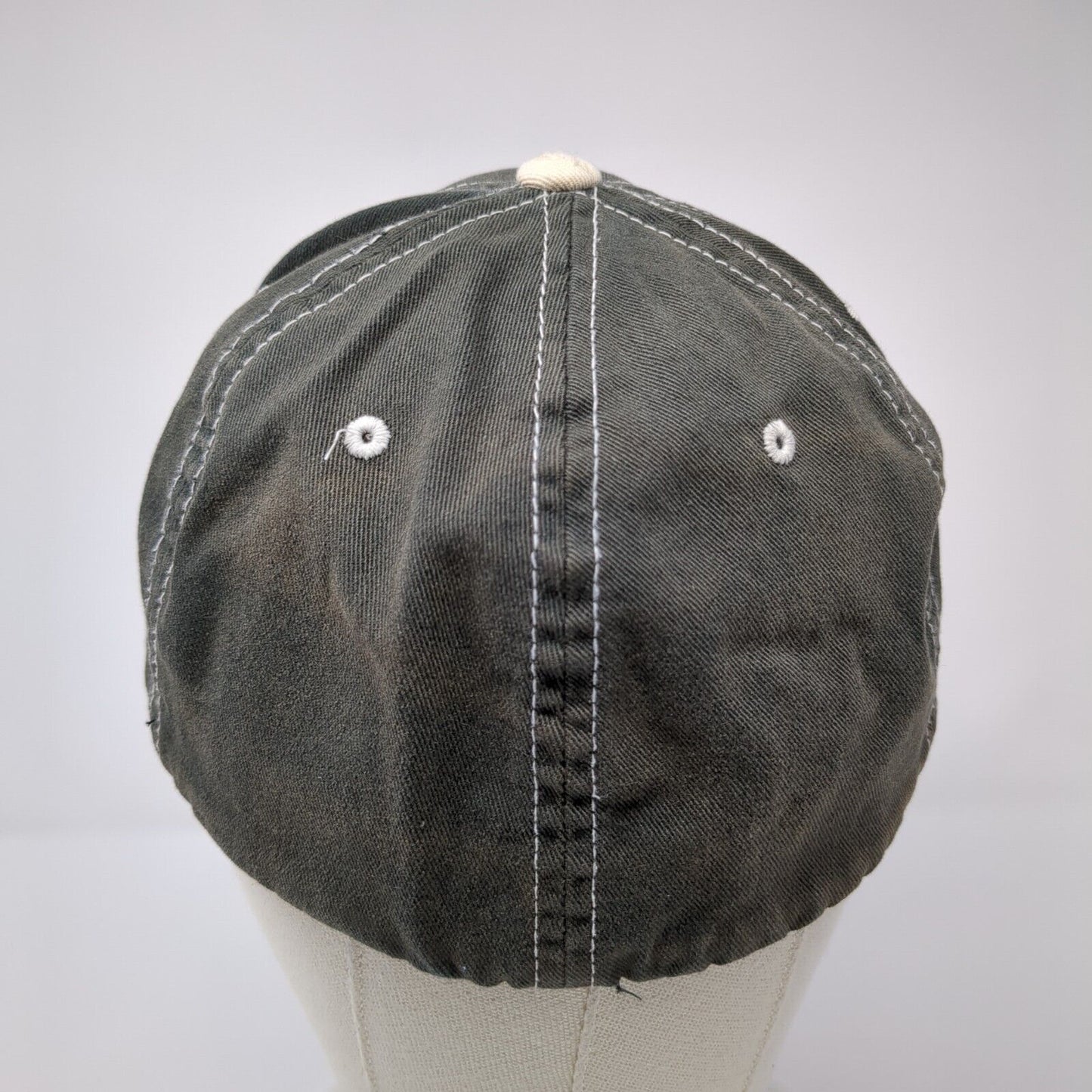 Idaho Fitted Hat Gray L/XL Flexfit Embroidered Vented Holes 6 Panel Yupoong