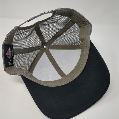 Pacific Headwear Snapback Mesh Back Trucker Hat Black One Size Patch