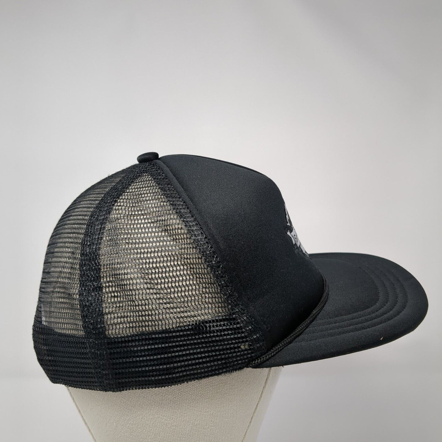 Eco Lounge Mesh Back Rope Trucker Hat Black One Size Solid CG Habitats