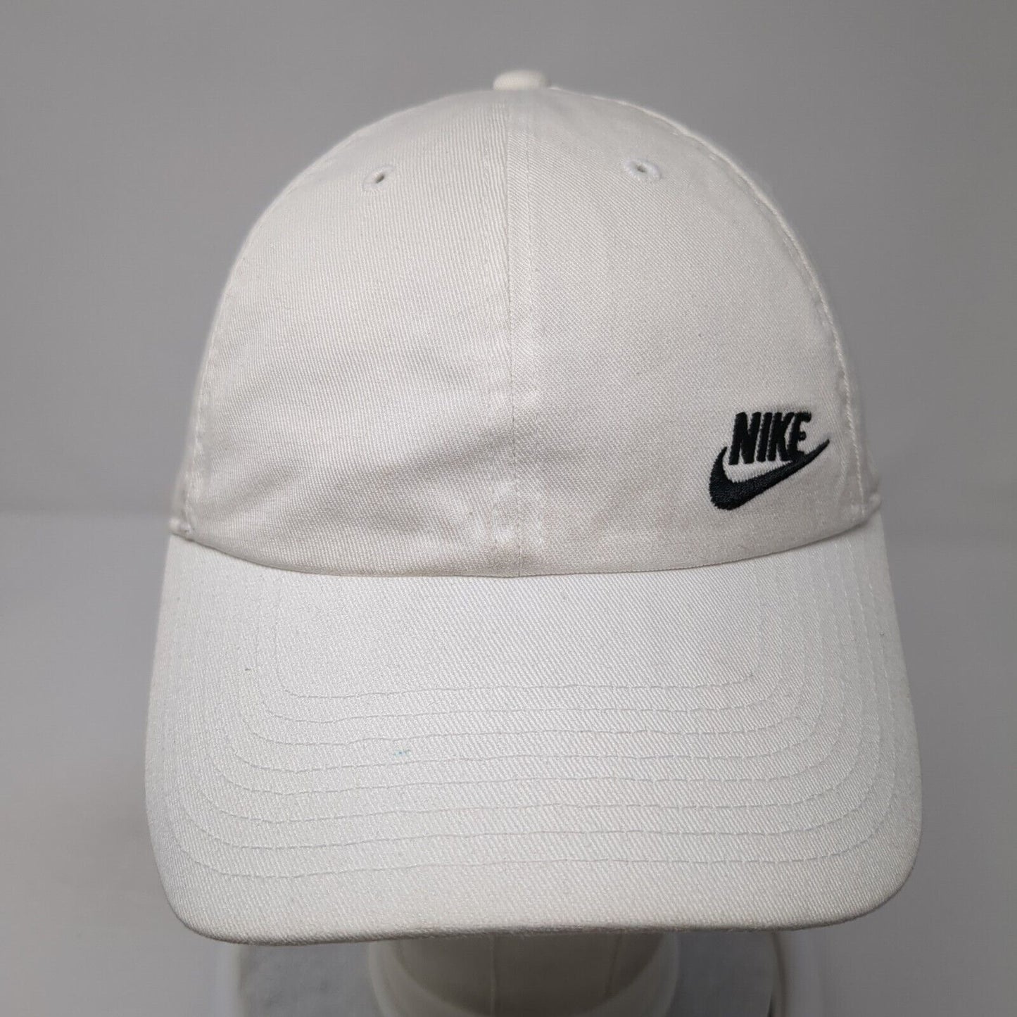 Nike Slideback Hat White One Size Adjustable Embroidered Swoosh Heritage86