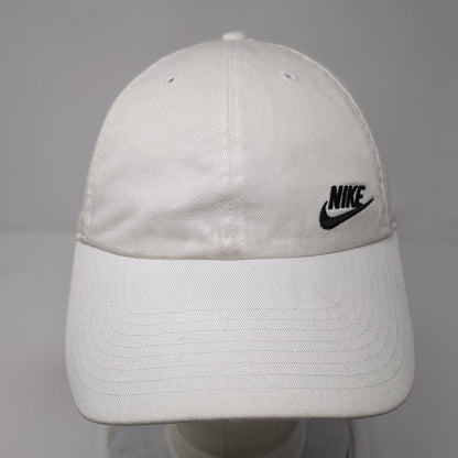 Nike Slideback Hat White One Size Adjustable Embroidered Swoosh Heritage86