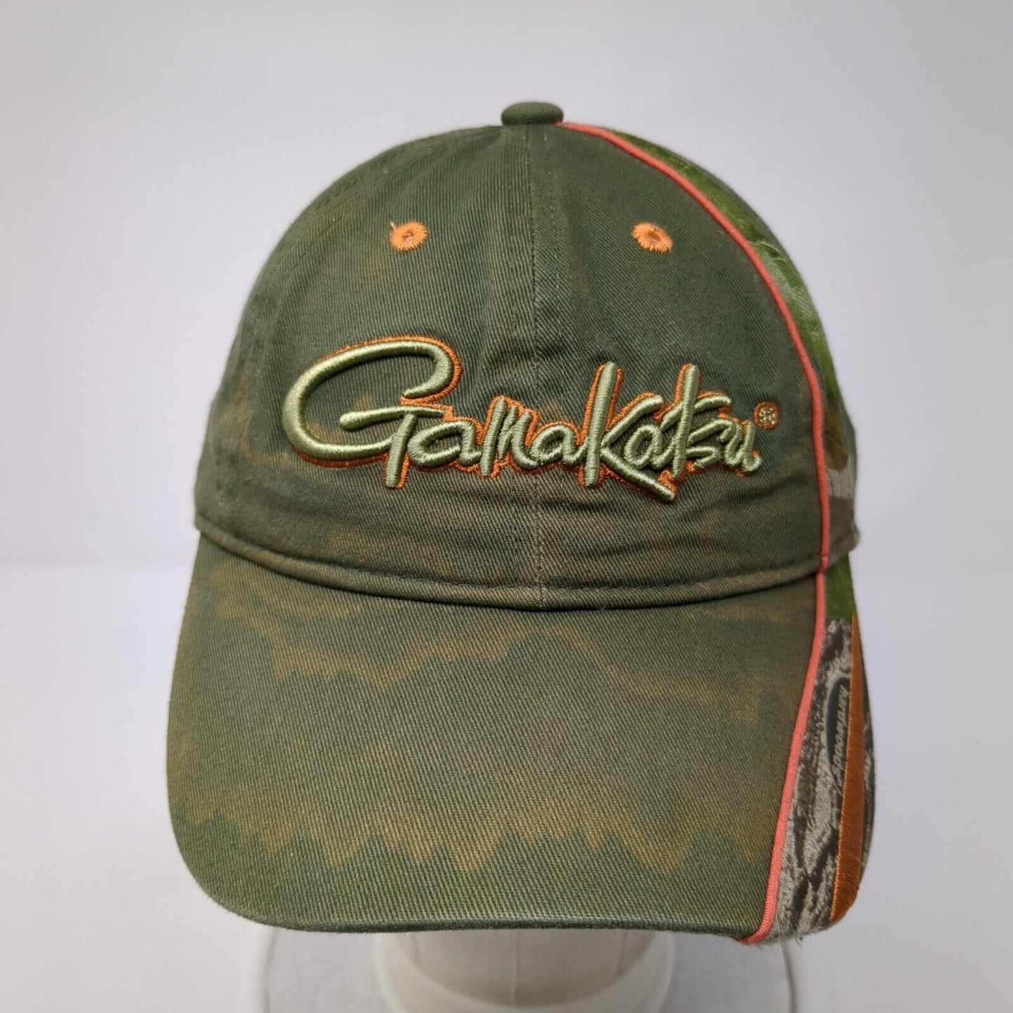 Gamakatsu Strapback Hat Green One Size Adjustable Embroidered 6 Panel