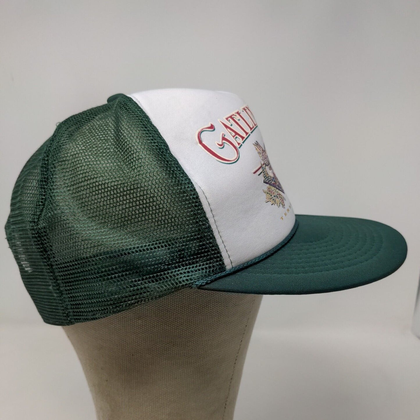 Cobra Men's Snapback Mesh Back Trucker Hat Green White OSFA Graphic Logo