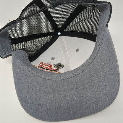 Jovial Jerry's Mountain Home ID Trucker Hat Gray OS Adjustable Mesh Richardson