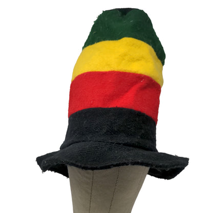 Unbranded Men's Tall Hat Black Red Green Yellow Stripes Novelty