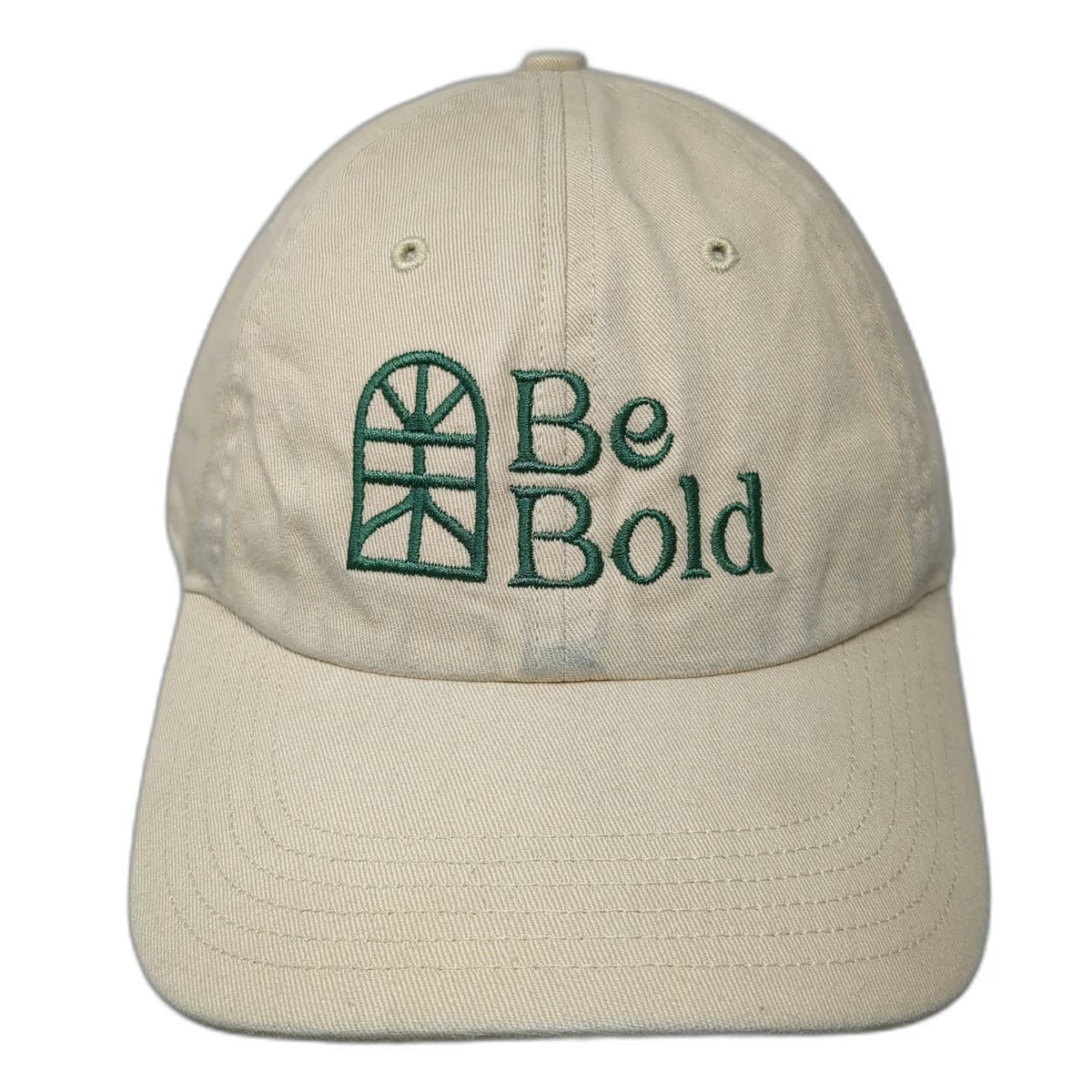 Richardson Baseball Cap Beige L Be Bold Window Graphic Cotton Adjustable Hat