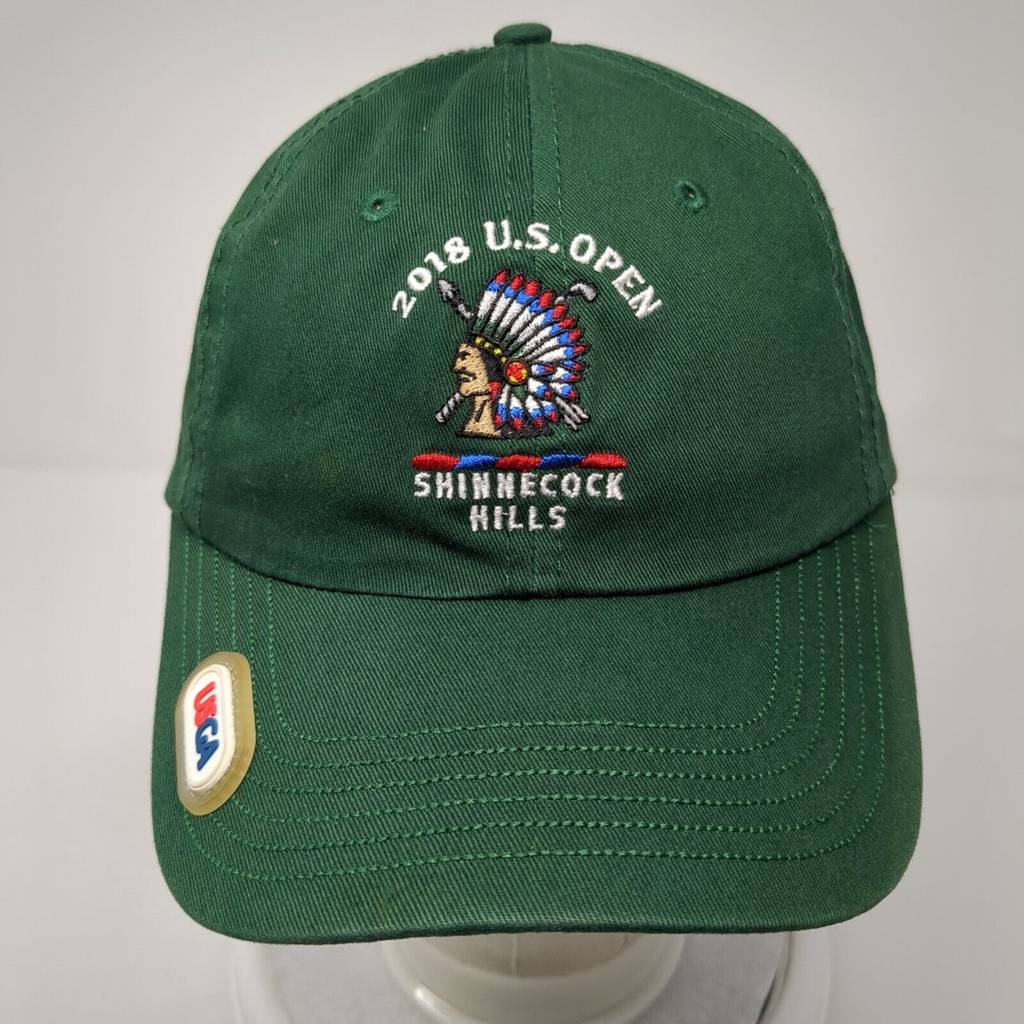 2018 U.S. Open Shinnecock Hills Slideback Hat Green One Size USGA