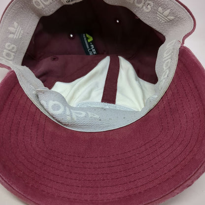 Adidas Baseball Cap Red XL Fitted Trefoil Logo Patch Flex 6-Panel Stretch Hat