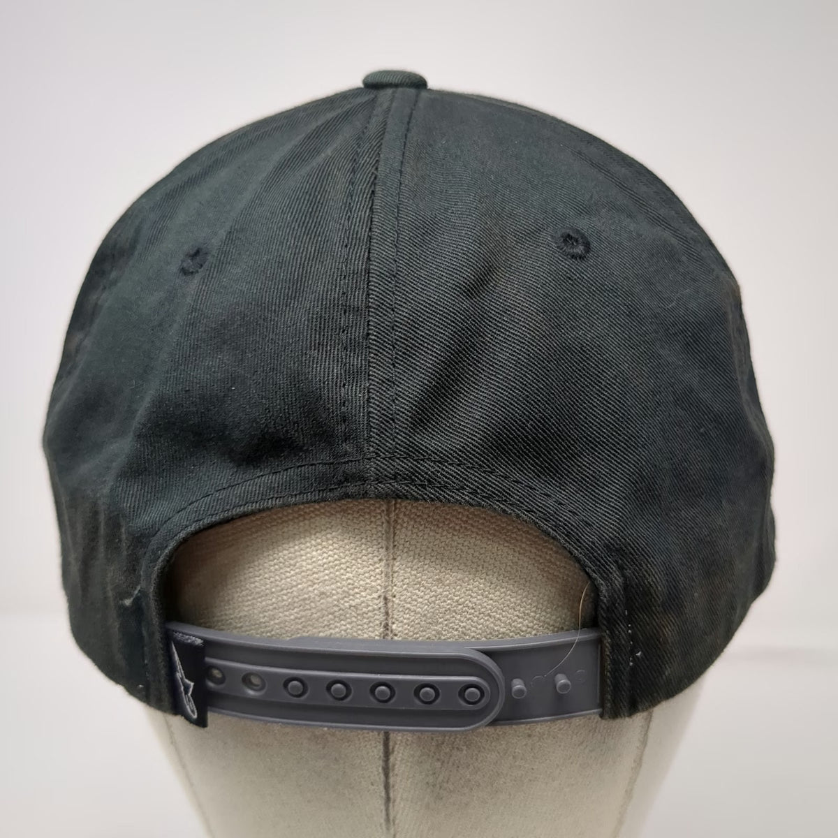 Alpinestars Snapback Hat Black One Size Logo Gray Trim 100% Cotton Adjustable