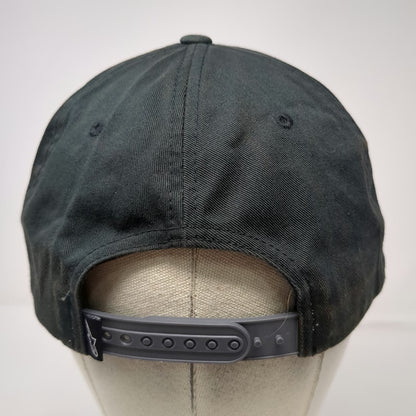Alpinestars Snapback Hat Black One Size Logo Gray Trim 100% Cotton Adjustable