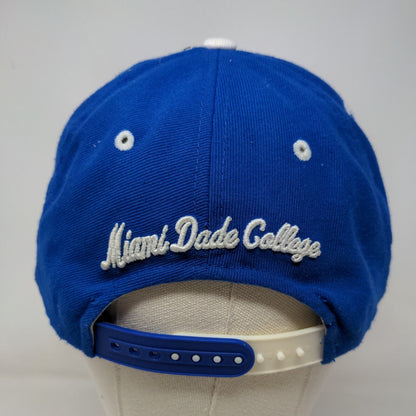 Zephyr Men's Snapback Hat Blue Embroidered Miami Dade College Sharks Logo