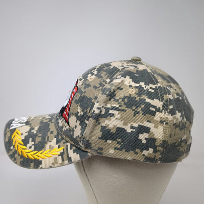 Baseball Cap Beige Gray OS Digital Camo USA Eagle Laurel Wreaths Patriot Hat