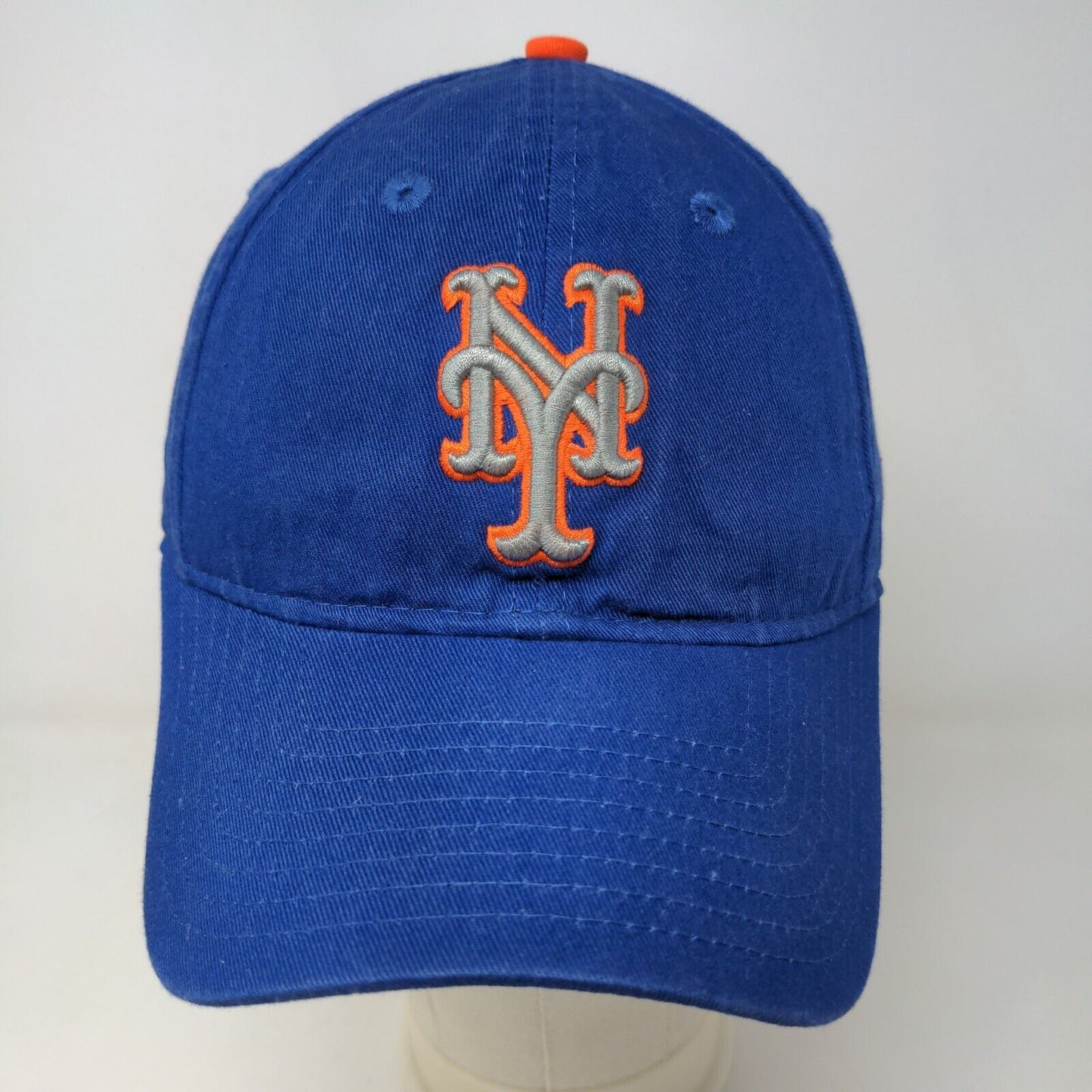 New Era Men's Fitted Hat Blue Size M New York Mets Embroidered Logo Cotton MLB
