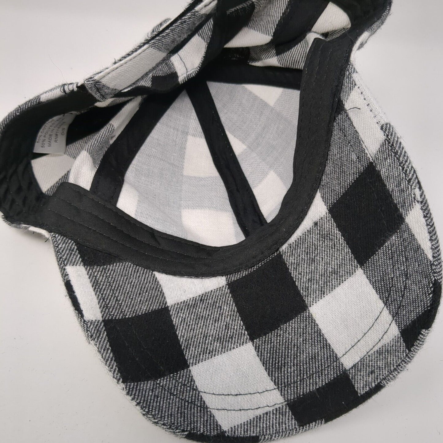 Unbranded Strapback Hat Multi One Size Buffalo Plaid Check Adjustable