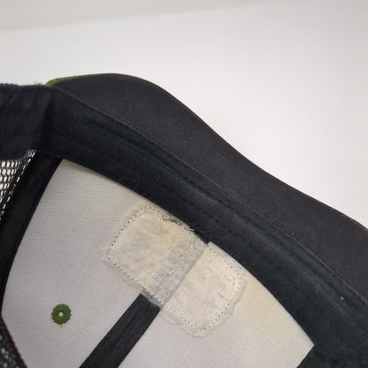 Idaho Snapback Mesh Back Trucker Hat Green One Size Leather Patch