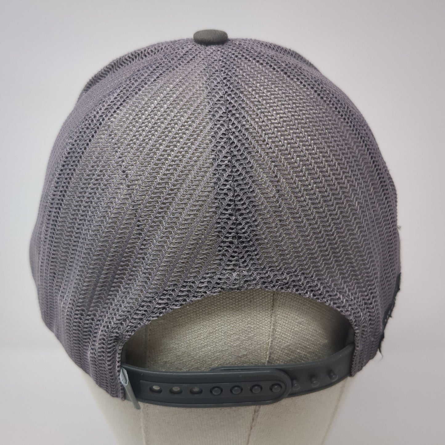 Vortex Snapback Trucker Hat Gray One Size Adjustable Breathable Mesh Back