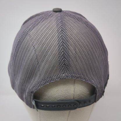 Vortex Snapback Trucker Hat Gray One Size Adjustable Breathable Mesh Back