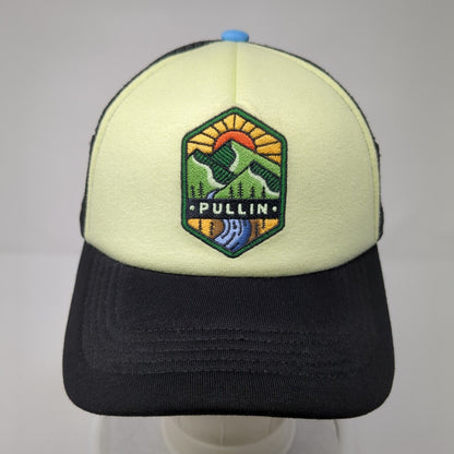 Pullin Mountain Snapback Trucker Hat Multicolor One Size Mesh Back