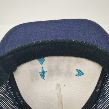 Happy Camper Trucker Hat Blue One Size Adjustable Mesh Back Outdoor Research